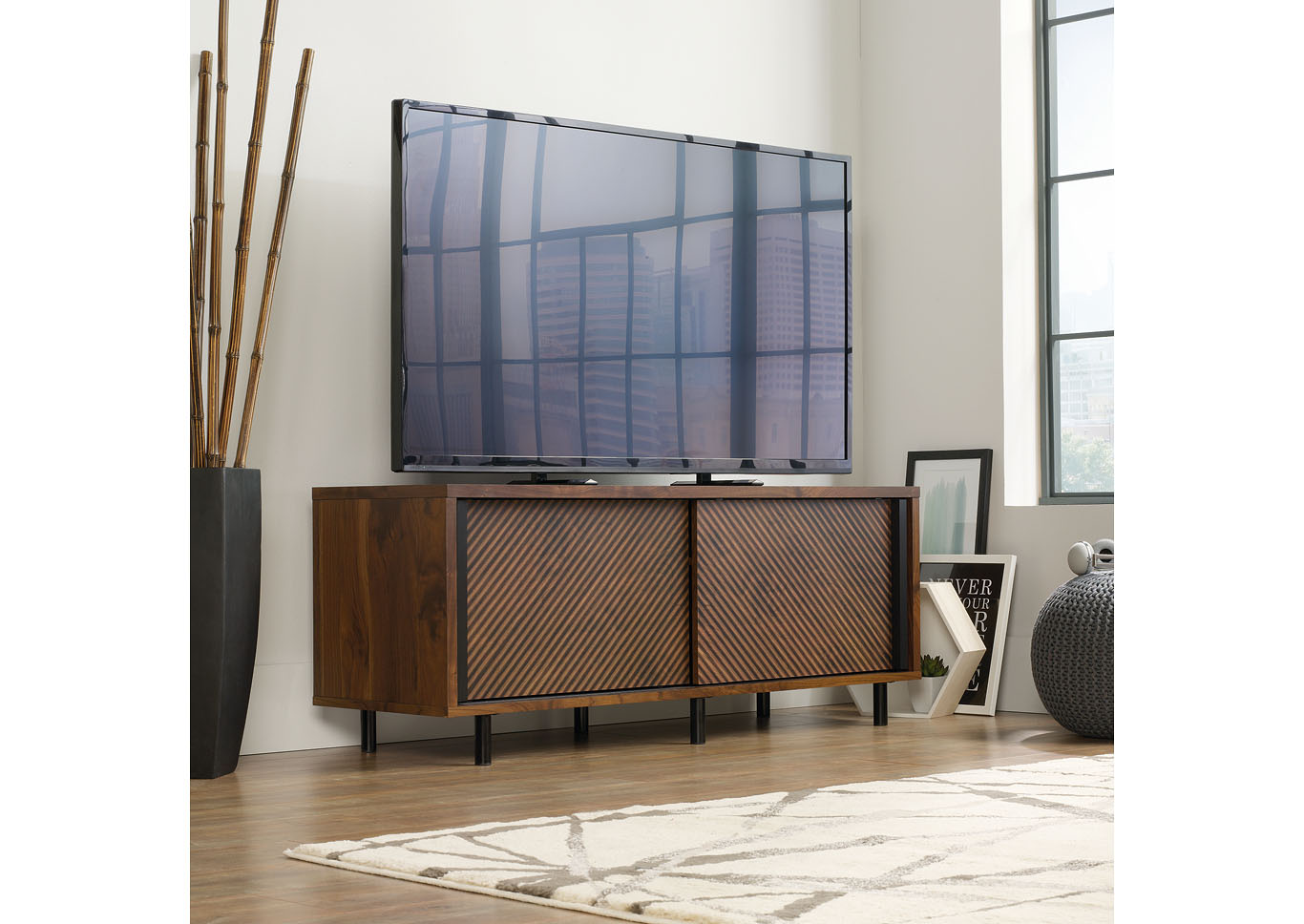 Harvey Park Grand Walnut Entertainment Credenza,Sauder